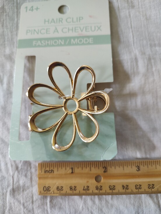 Source Unknown Accessories - Gold Flower Hair Clip Fashion Accessory Metal Feminine Women